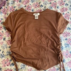Brown crop top